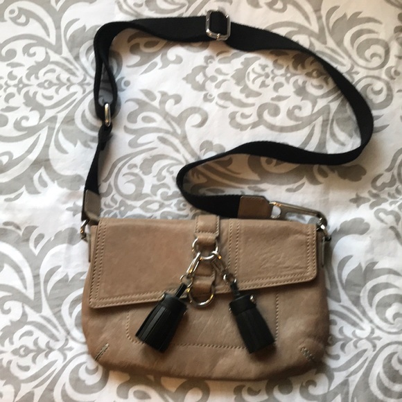 L.A.M.B. Handbags - L.A.M.B. Purse Light Brown/Beige with Tassels